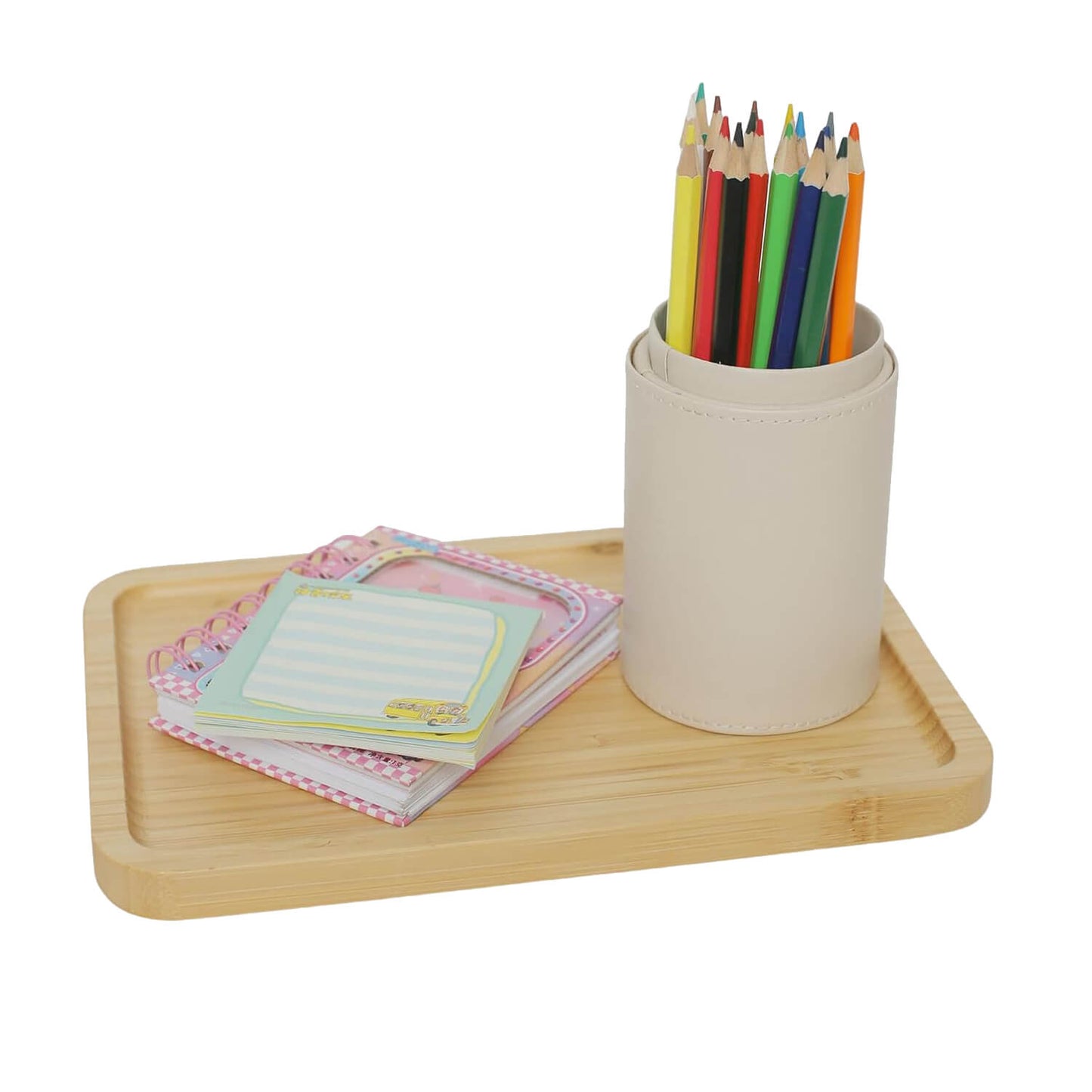 Bamboo Counter Tray for Bathroom Natural Wooden Decorative Tray Kitchen, Shower, Dining Table Vanity,10×6.9 Inch