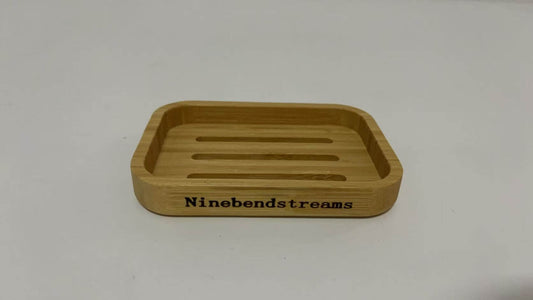 Ninebendstreams Modern Bamboo Fiber soap Holder and soap Dish Combination (Removable), Used in Kitchens, bathrooms, and bar Sinks