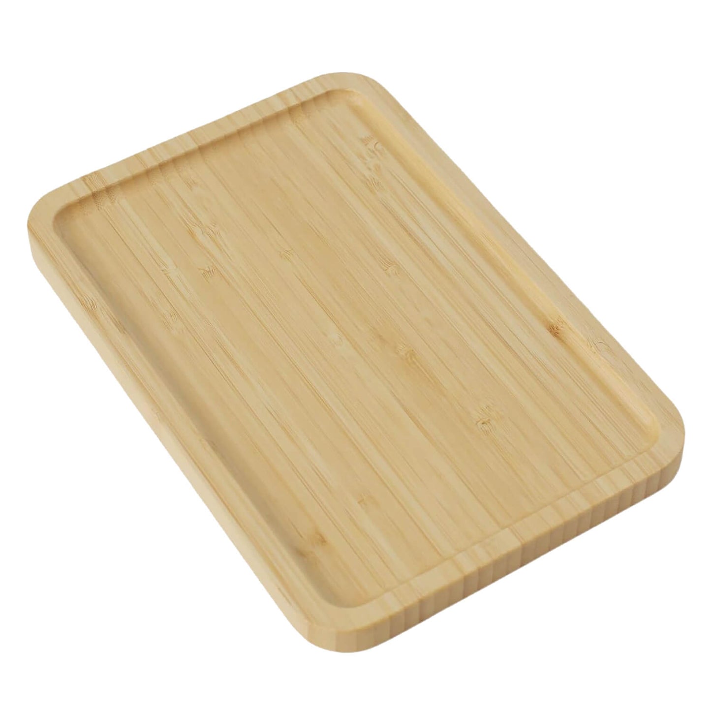 Bamboo Counter Tray for Bathroom Natural Wooden Decorative Tray Kitchen, Shower, Dining Table Vanity，10×6.9 Inch