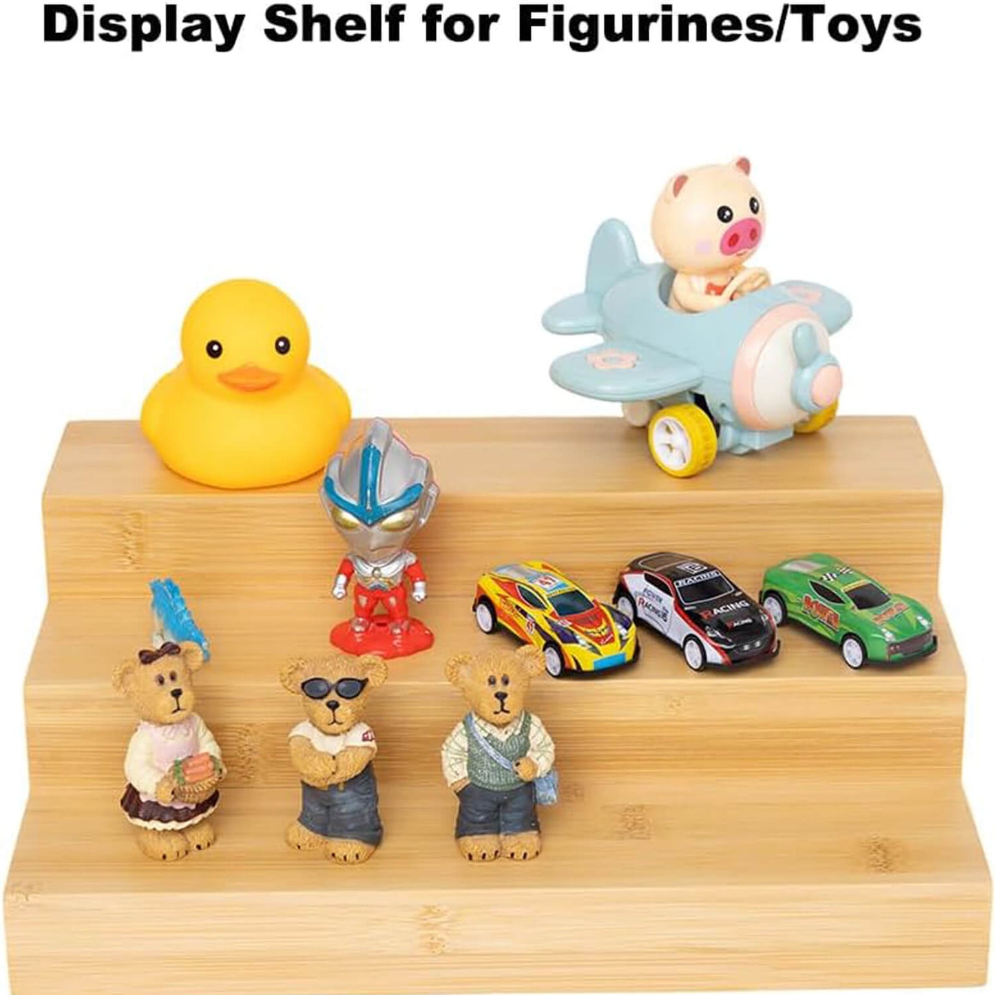 Ninebendstreams 2 Pack Bamboo Spice Rack Organizer for Cabinet Wooden Spice Shelf for Kitchen Pantry Storage Organizer 3 Tier Countertop